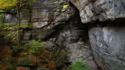 Herbstliche Erosionslandschaft